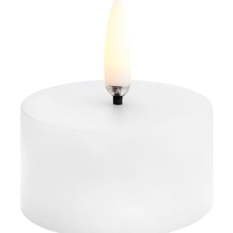 6 stk Uyuni LED bloklys, batteri, hvid