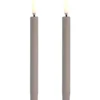 12 stk Uyuni LED kronelys, batteri, beige