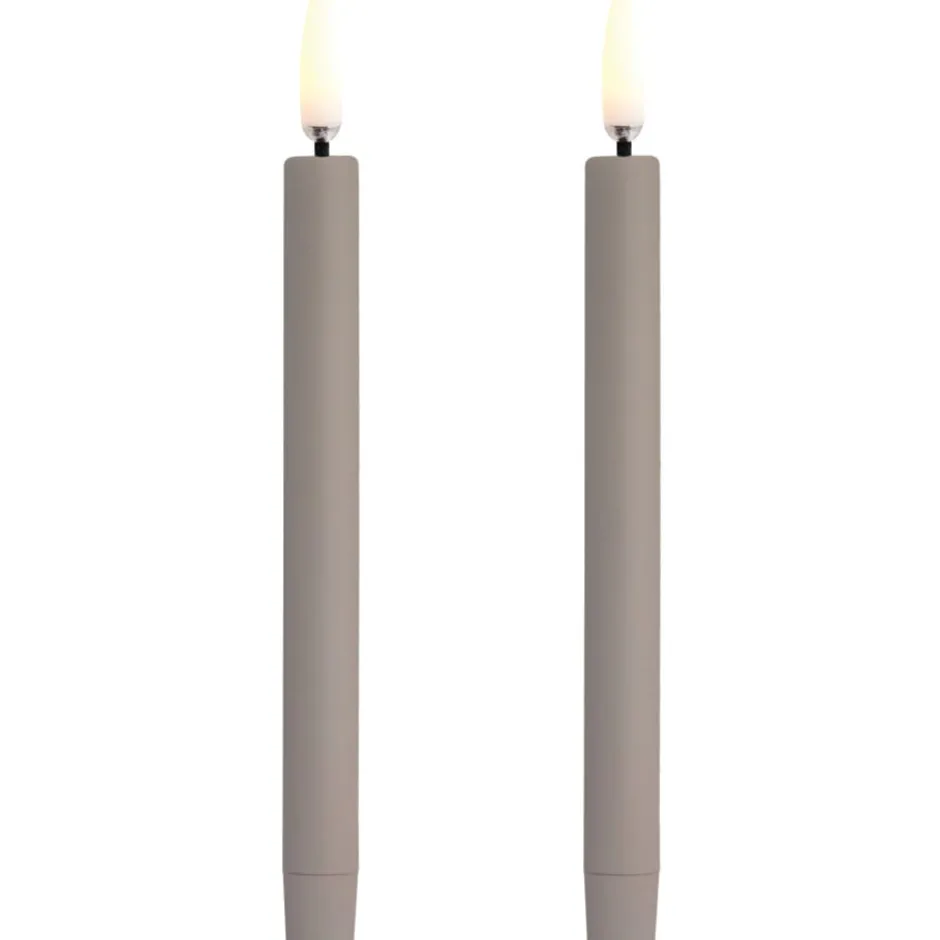 12 stk Uyuni LED kronelys, batteri, beige
