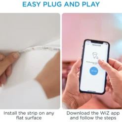6 stk Wiz LED strip, 1 meter, forlængersæt