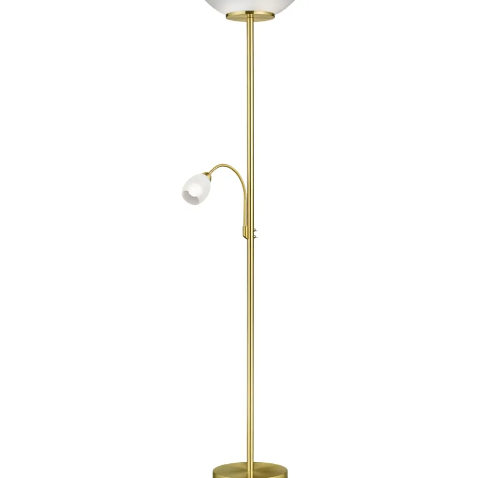 Trio Lighting Gerry gulvlampe, messing
