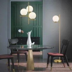 Trio Lighting Pure lysekrone, messing