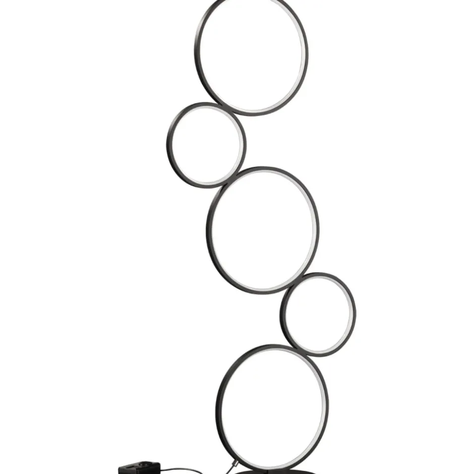 Trio Lighting Rondo gulvlampe, sort, 115 cm