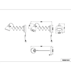 Trio Lighting Scissor sakselampe, hvid