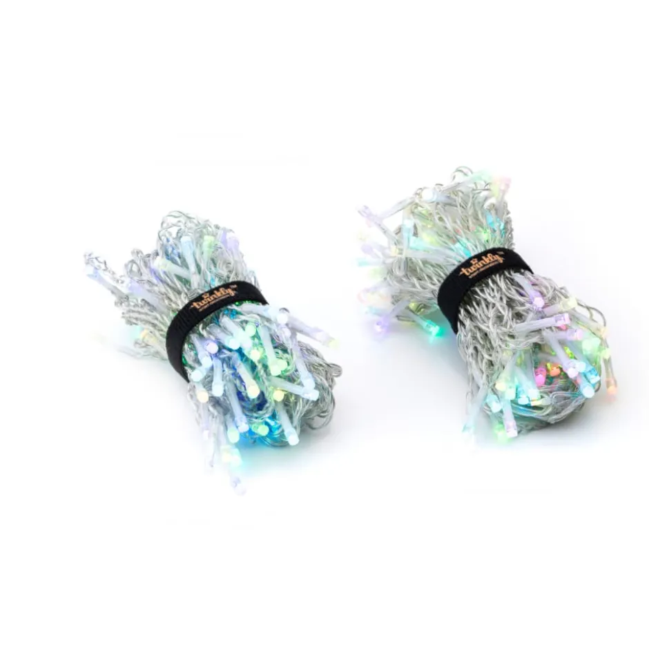 Twinkly Icicle istapper udendørs lyskæde, 190 farvede + hvide lys, 5 meter