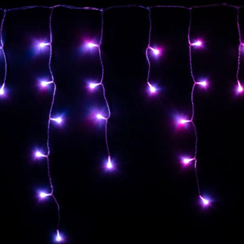 Twinkly Icicle istapper udendørs lyskæde, 190 farvede + hvide lys, 5 meter