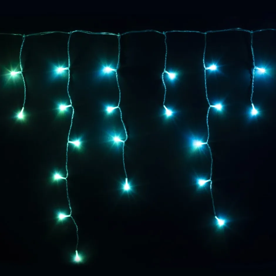 Twinkly Icicle istapper udendørs lyskæde, 190 farvede + hvide lys, 5 meter