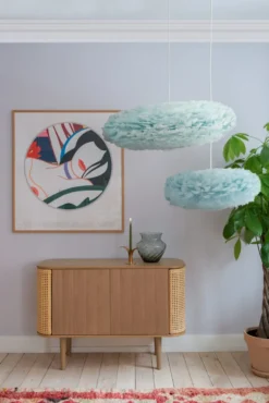 Umage Eos Esther fjerlampeskærm, lyseblå, Ø75 cm