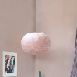 Umage Eos fjerlampeskærm, lyserød, Ø65 cm