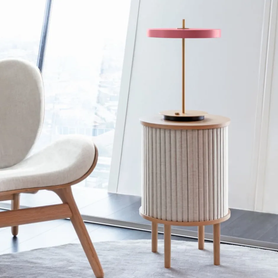 Umage Asteria bordlampe med USB, lyserød