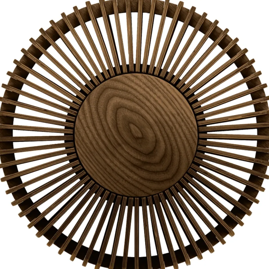 Umage Clava Up Wood væglampe, mørkt træ, Ø35 cm