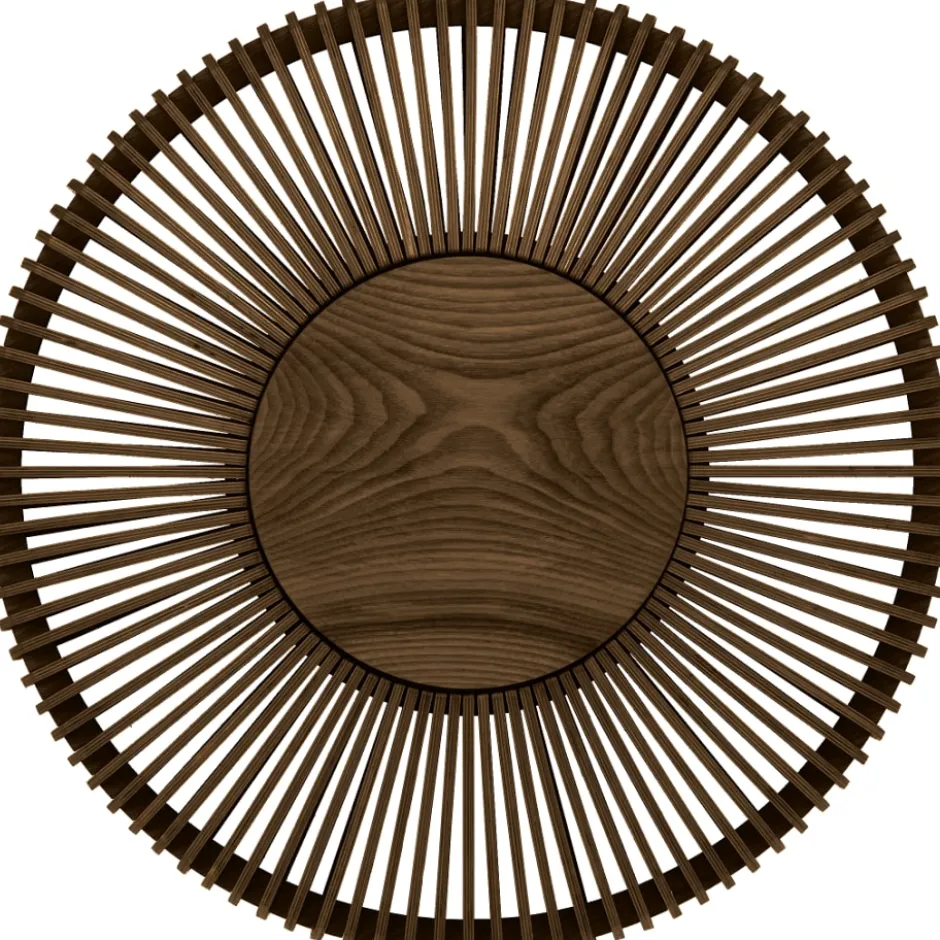 Umage Clava Up Wood væglampe, mørkt træ, Ø49 cm