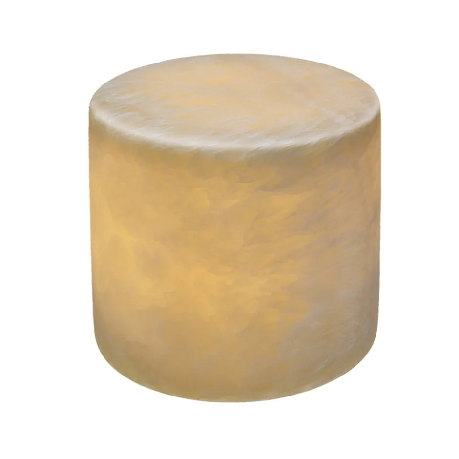 Unison marmor bordlys, silke, H8 cm