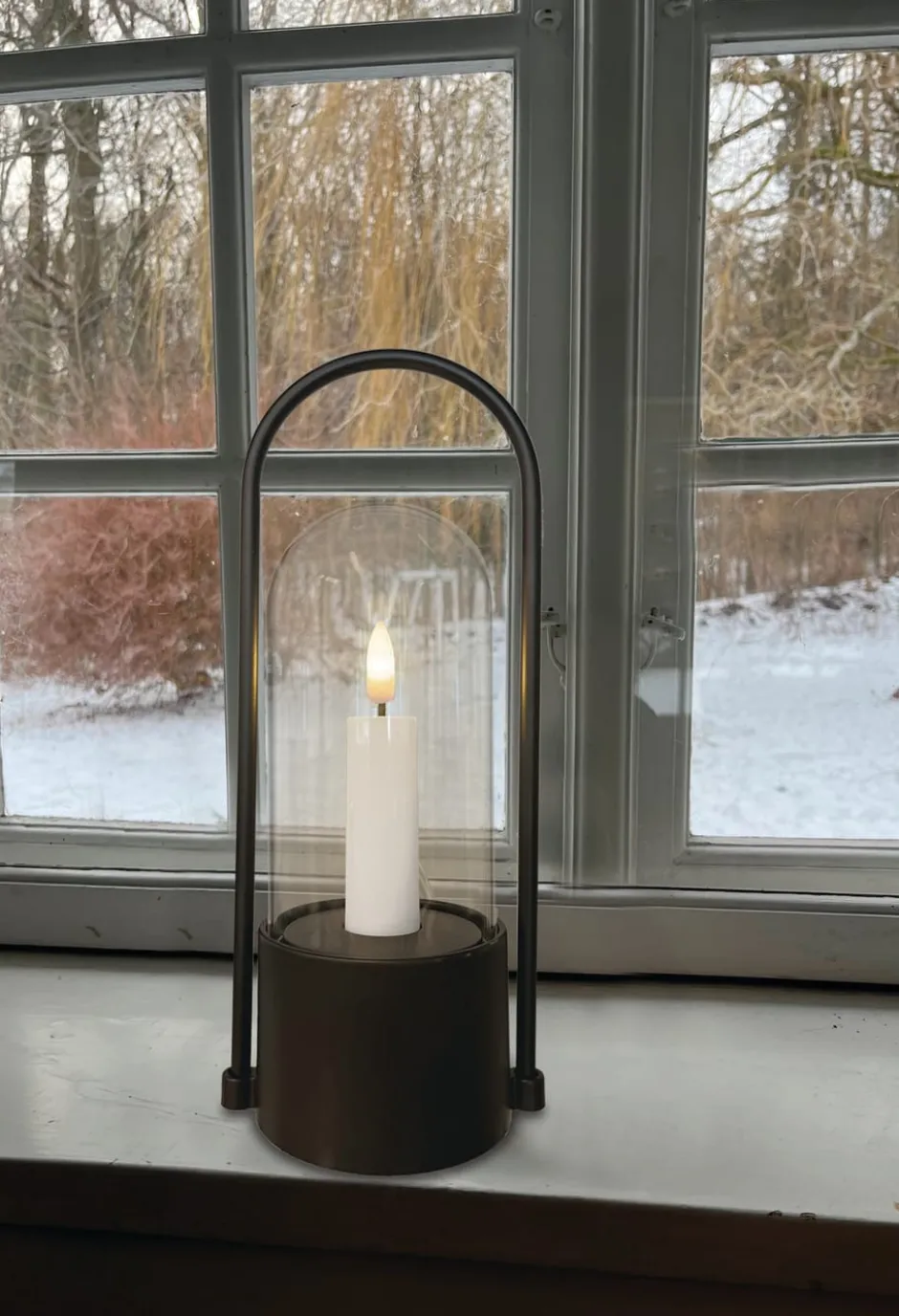 Veli Line lanterne med LED kronelys