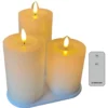 Veli Line LED bloklys, genopladelig, 3-pak