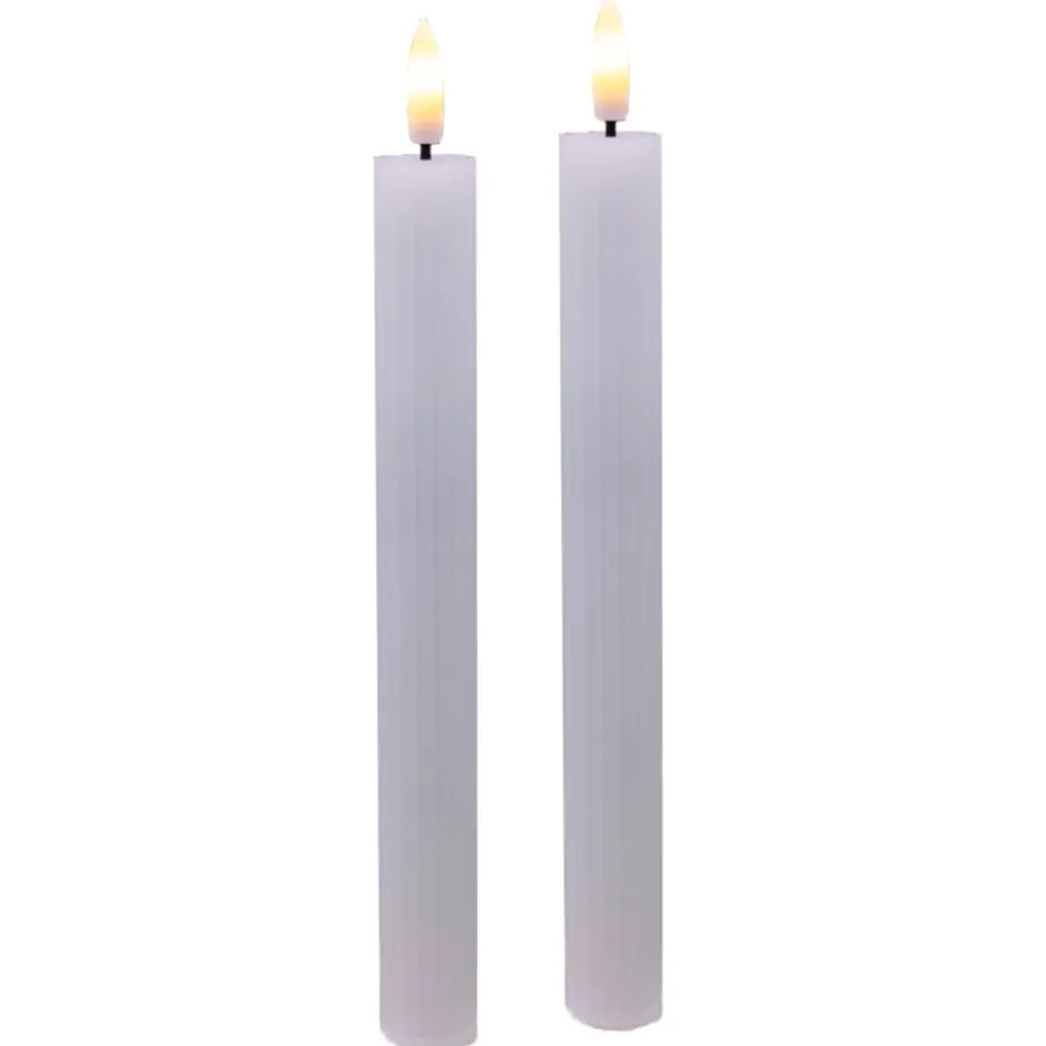 Veli Line LED kronelys, batteri, hvid