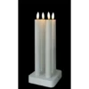 Veli Line LED kronelys, genopladelig, 4-pak