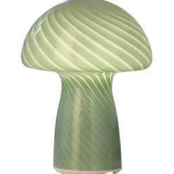 Veli Line Mushroom genopladelig bordlampe, grøn