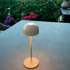 Veli Line Shine genopladelig bordlampe, grå