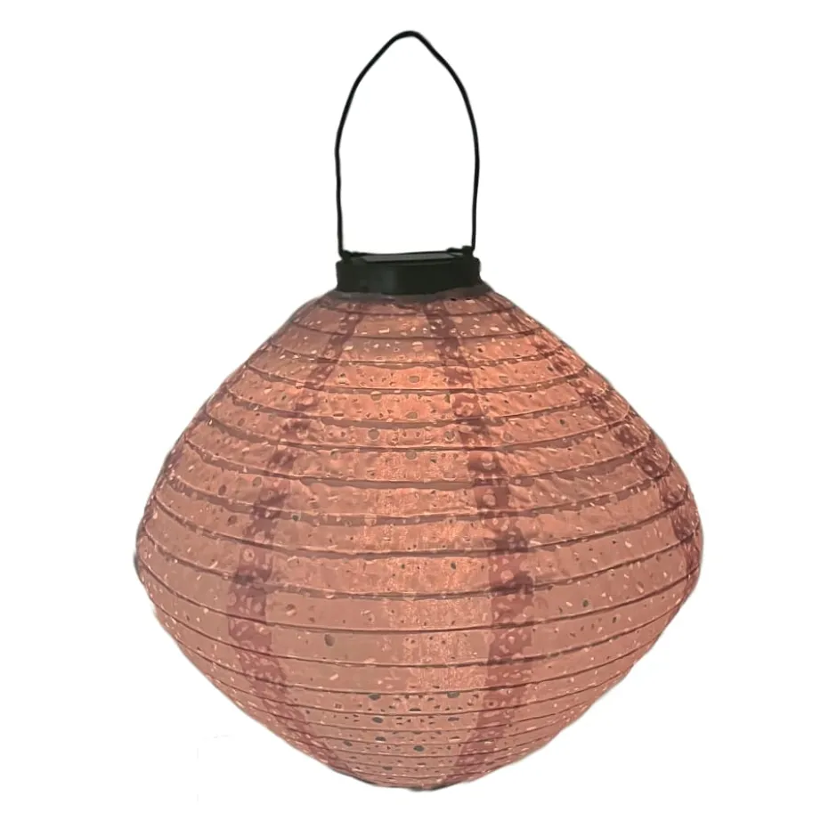 Veli Line solcelle papir lanterne, rosa