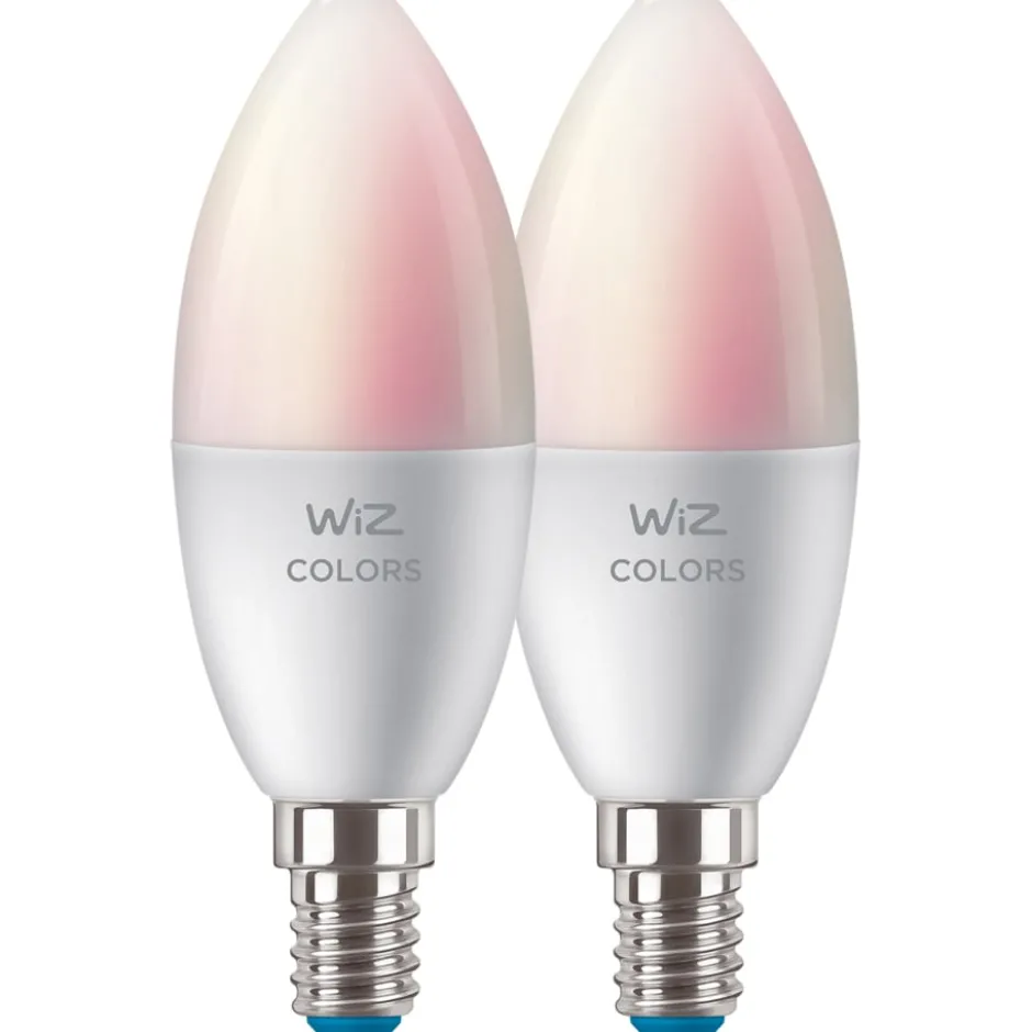 Wiz E14 kertepære, 2200K-6500K, 4,9W, 2-pak