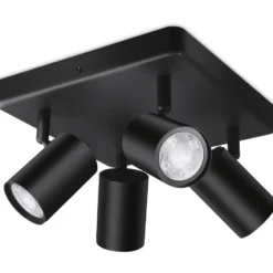 Wiz Imageo rund spotlampe, farveskift + hvid, sort