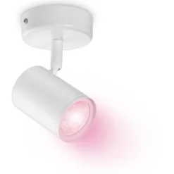 Wiz Imageo væglampe, farveskift + hvid, 1-spot, hvid