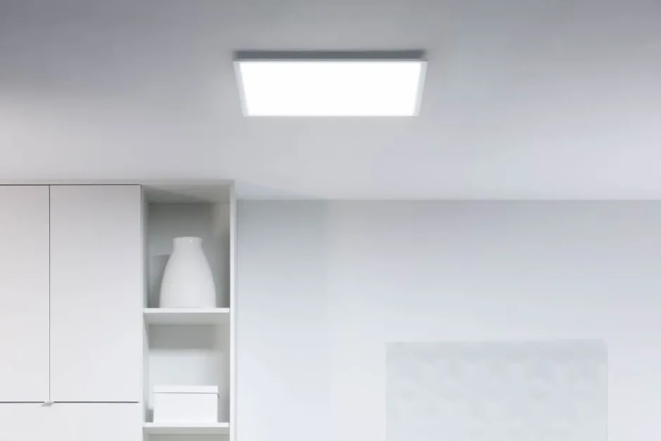 Wiz Superslim panel, justerbar hvid, hvid, 60x60 cm