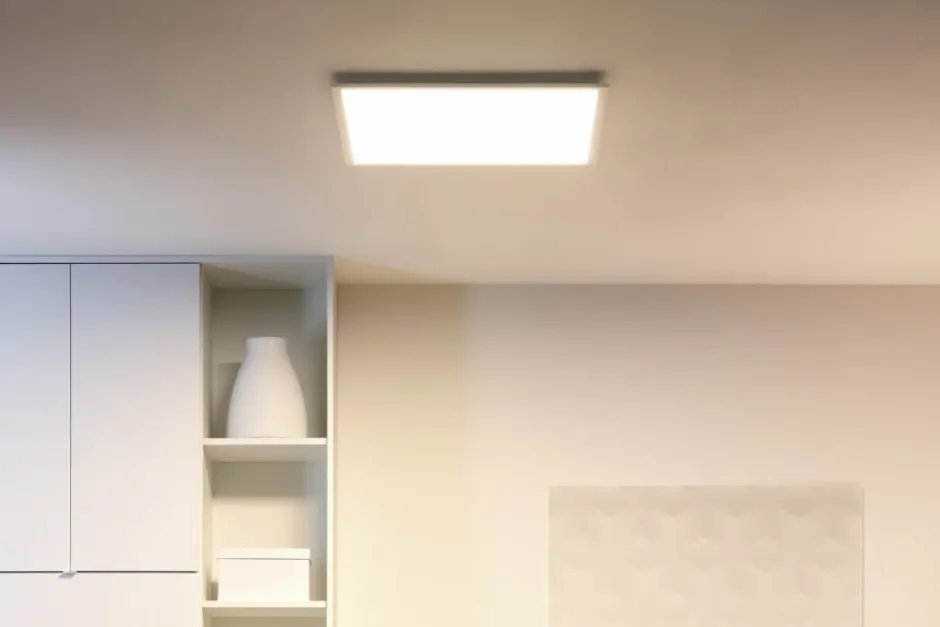 Wiz Superslim panel, justerbar hvid, hvid, 60x60 cm