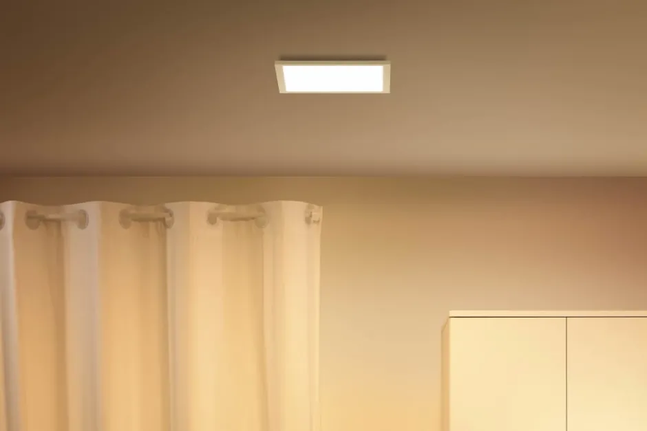 Wiz Superslim panel, justerbar hvid, hvid, 30x30 cm