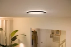 Wiz Superslim plafond, justerbar hvid, sort, Ø43 cm