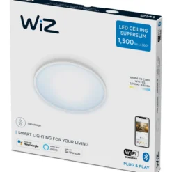 Wiz Superslim plafond, justerbar hvid, hvid, Ø29 cm